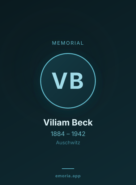 Memorial portrait of Viliam Beck