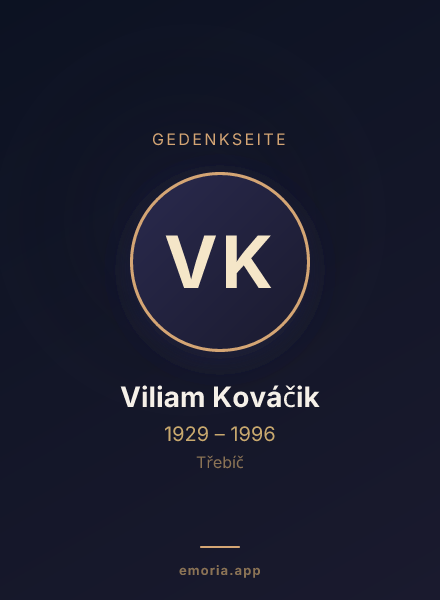 Gedenkportrait von Viliam Kováčik