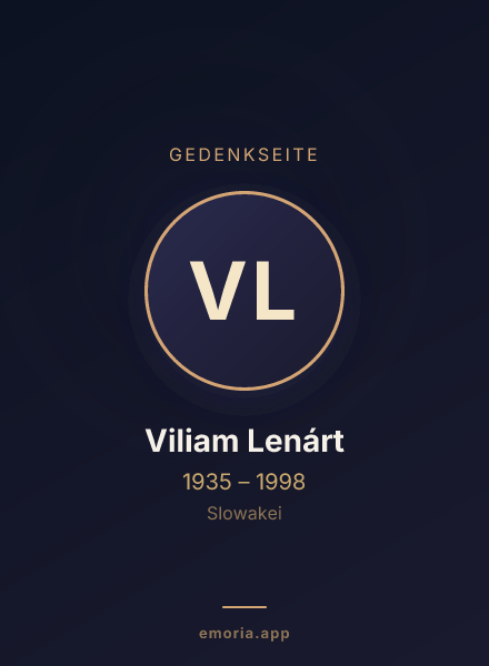 Gedenkportrait von Viliam Lenárt