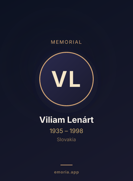 Memorial portrait of Viliam Lenárt
