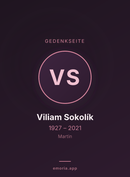 Gedenkportrait von Viliam Sokolík