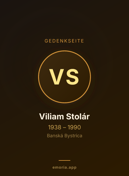 Gedenkportrait von Viliam Stolár
