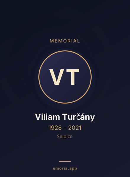 Memorial portrait of Viliam Turčány