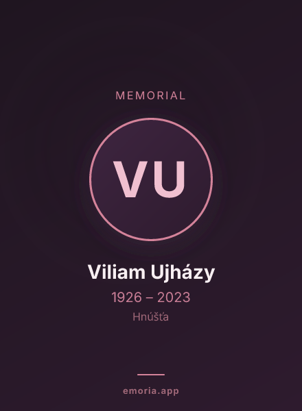 Memorial portrait of Viliam Ujházy