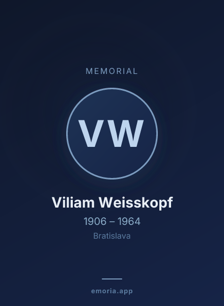 Memorial portrait of Viliam Weisskopf