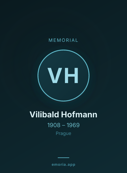 Memorial portrait of Vilibald Hofmann