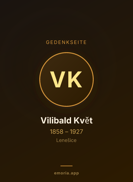Gedenkportrait von Vilibald Květ