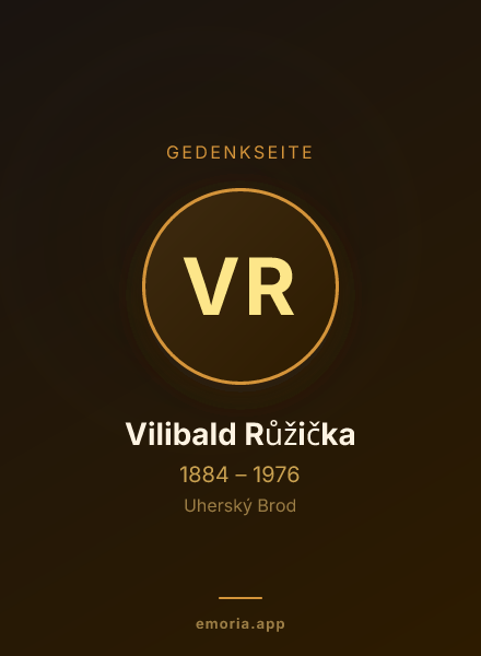 Gedenkportrait von Vilibald Růžička