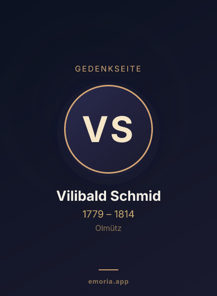 Gedenkportrait von Vilibald Schmid