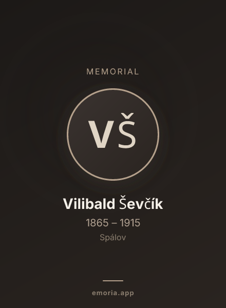 Memorial portrait of Vilibald Ševčík