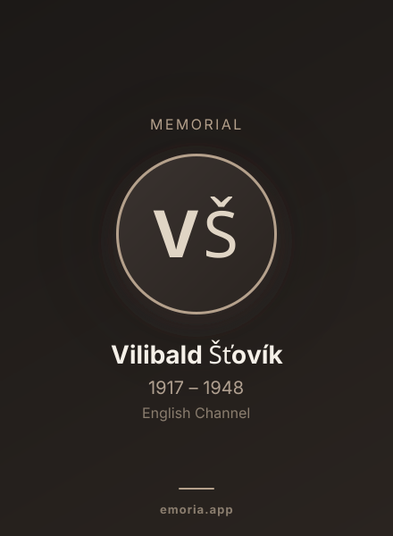 Memorial portrait of Vilibald Šťovík