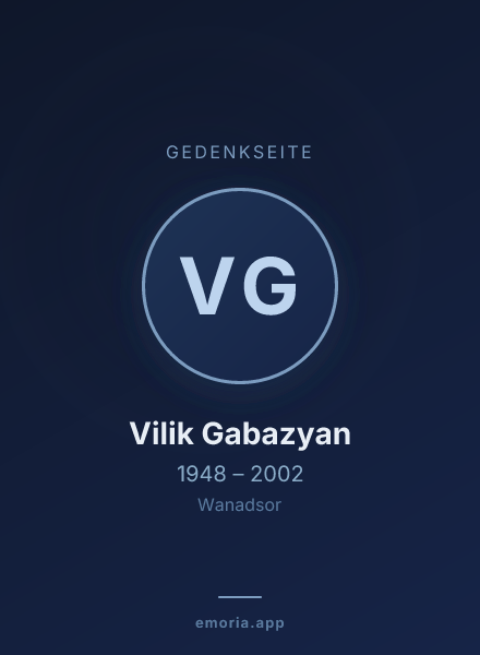 Gedenkportrait von Vilik Gabazyan