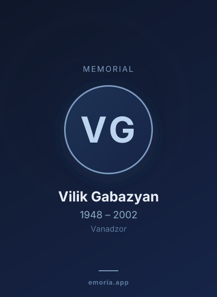 Memorial portrait of Vilik Gabazyan