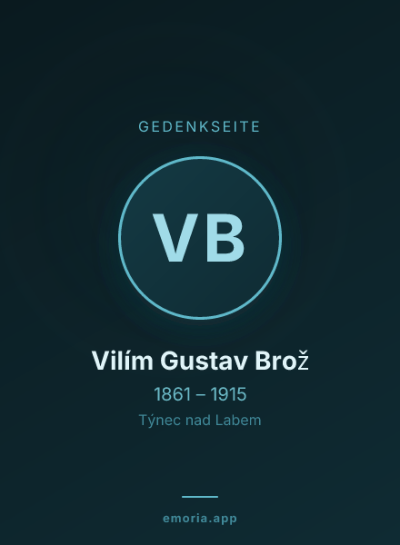 Gedenkportrait von Vilím Gustav Brož