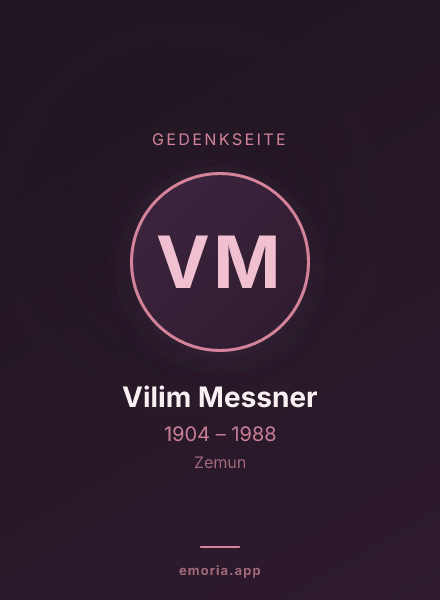 Gedenkportrait von Vilim Messner