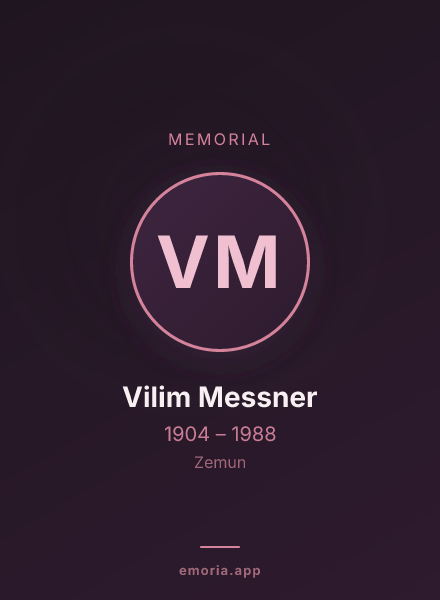 Memorial portrait of Vilim Messner