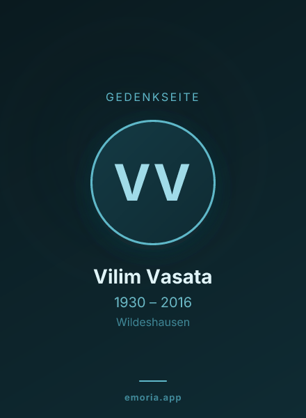 Gedenkportrait von Vilim Vasata