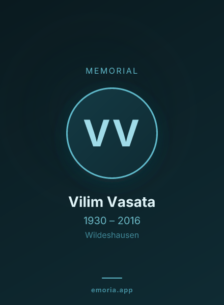 Memorial portrait of Vilim Vasata
