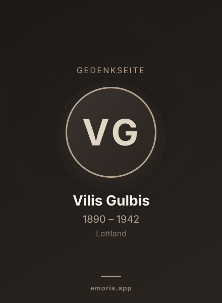 Gedenkportrait von Vilis Gulbis