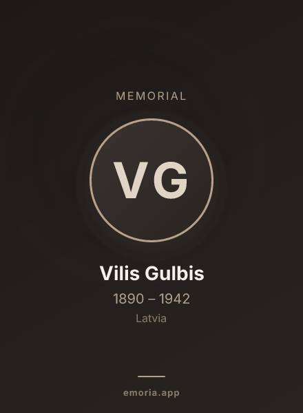Memorial portrait of Vilis Gulbis