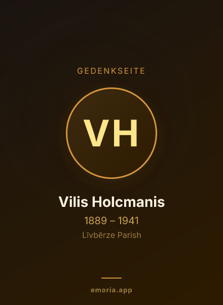 Gedenkportrait von Vilis Holcmanis
