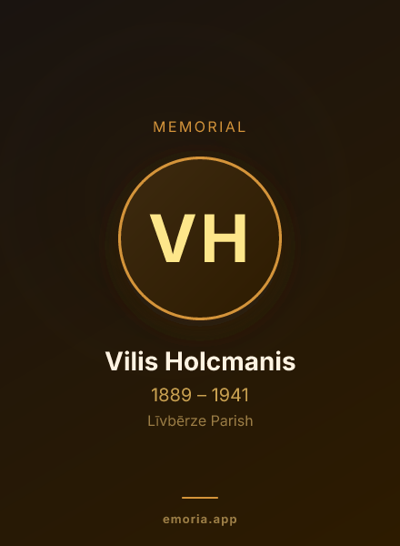 Memorial portrait of Vilis Holcmanis