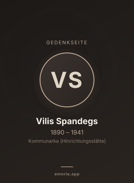 Gedenkportrait von Vilis Spandegs