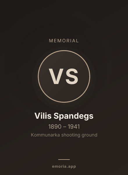 Memorial portrait of Vilis Spandegs