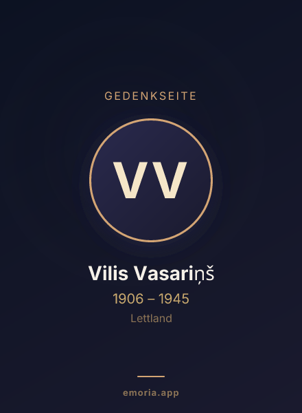 Gedenkportrait von Vilis Vasariņš