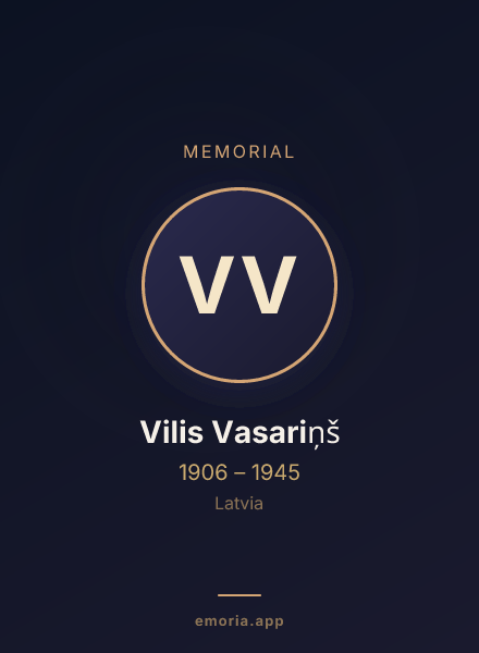 Memorial portrait of Vilis Vasariņš