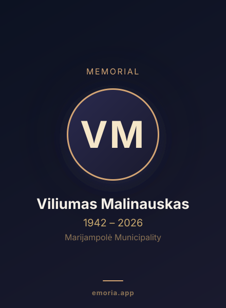 Memorial portrait of Viliumas Malinauskas