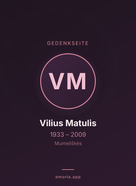 Gedenkportrait von Vilius Matulis