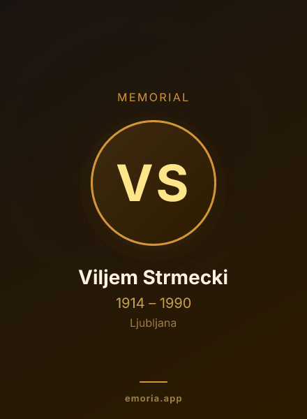 Memorial portrait of Viljem Strmecki
