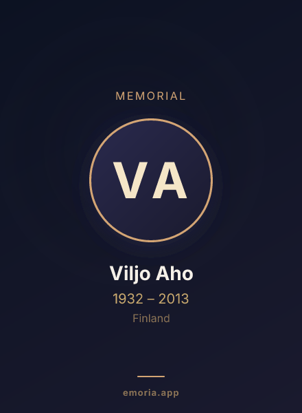 Memorial portrait of Viljo Aho