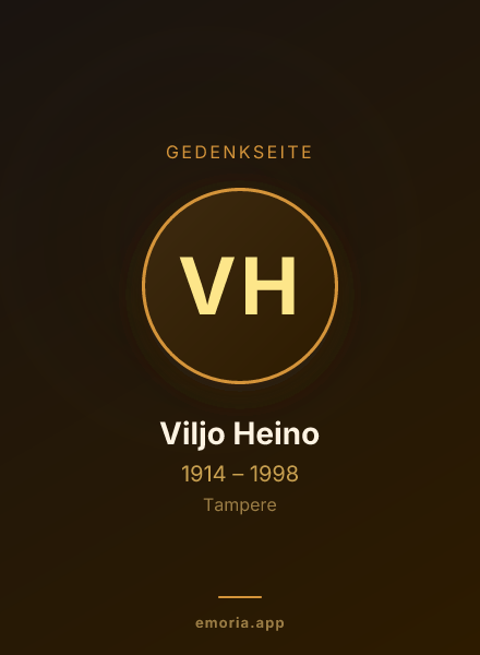 Gedenkportrait von Viljo Heino