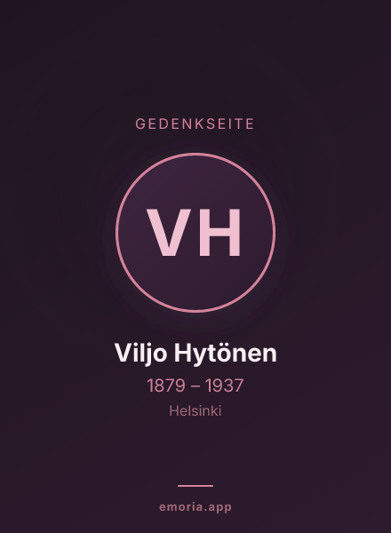 Gedenkportrait von Viljo Hytönen