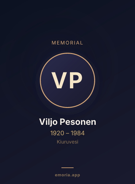 Memorial portrait of Viljo Pesonen