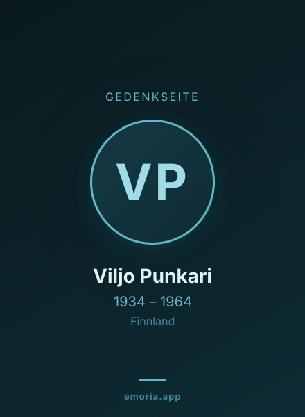 Gedenkportrait von Viljo Punkari