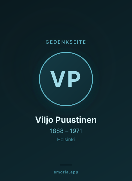 Gedenkportrait von Viljo Puustinen