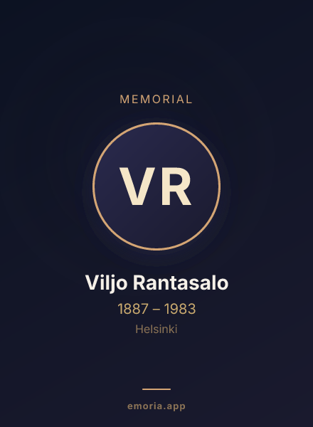 Memorial portrait of Viljo Rantasalo