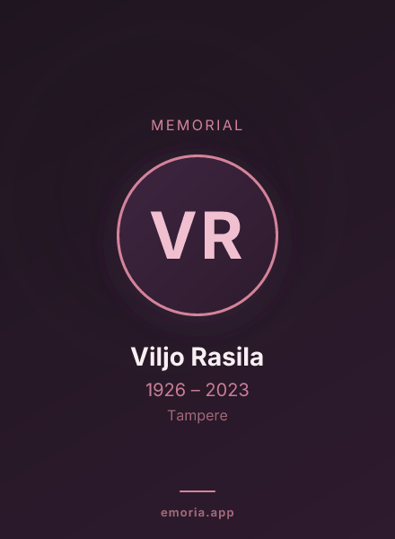 Memorial portrait of Viljo Rasila