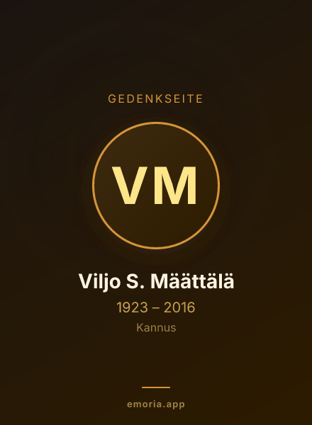 Gedenkportrait von Viljo S. Määttälä