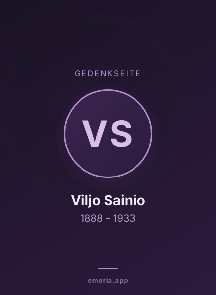 Gedenkportrait von Viljo Sainio