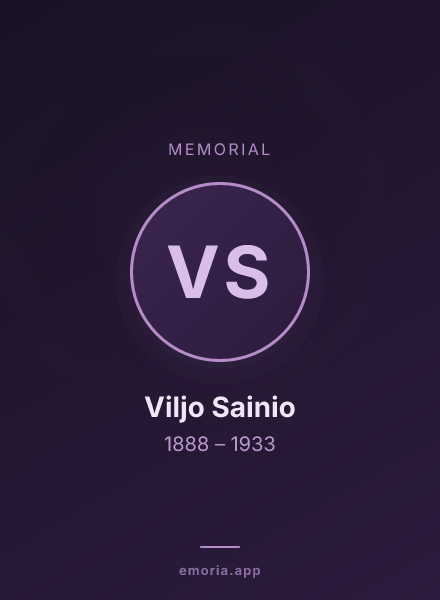 Memorial portrait of Viljo Sainio