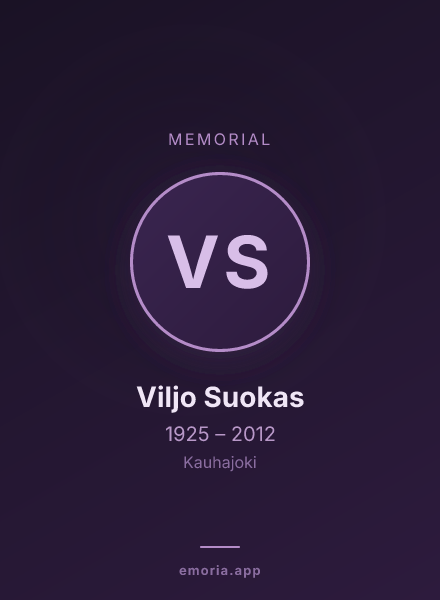 Memorial portrait of Viljo Suokas