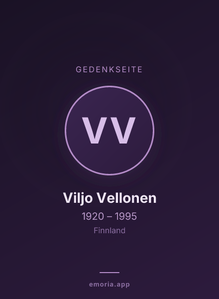 Gedenkportrait von Viljo Vellonen