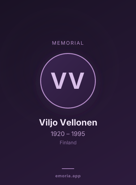 Memorial portrait of Viljo Vellonen
