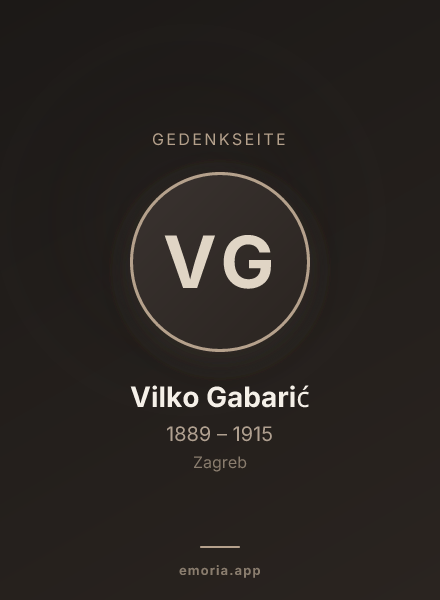 Gedenkportrait von Vilko Gabarić
