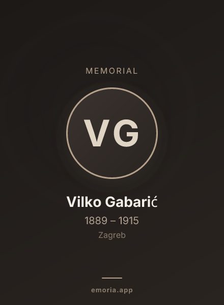 Memorial portrait of Vilko Gabarić