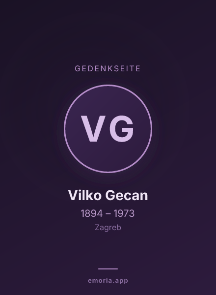 Gedenkportrait von Vilko Gecan
